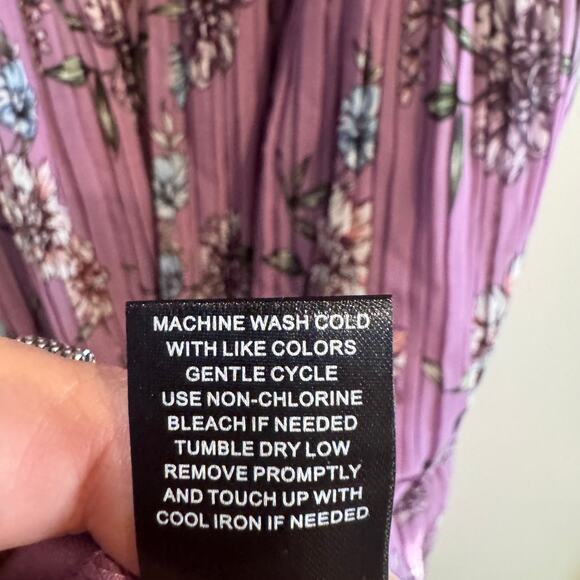 New Torrid Lavender Purple Floral Chiffon Midi Dress Adjustable Strap Plus Sz 2X - Picture 10 of 11